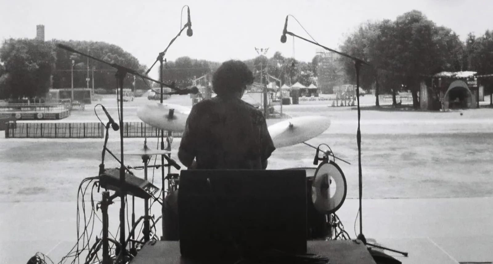 From behind the kit, before the crowd arrives